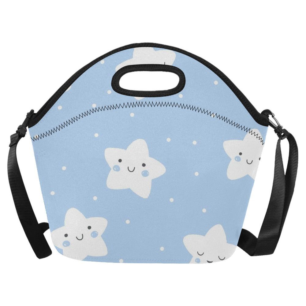 Happy Stars - Neoprene Lunch Bag One Size Neoprene Lunch Bag Printed Offshore