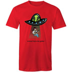 Alien Abduction, At Least I Have My Guitar - Mens T-Shirt Red Mens T-shirt Music Printed In Australia Sci Fi