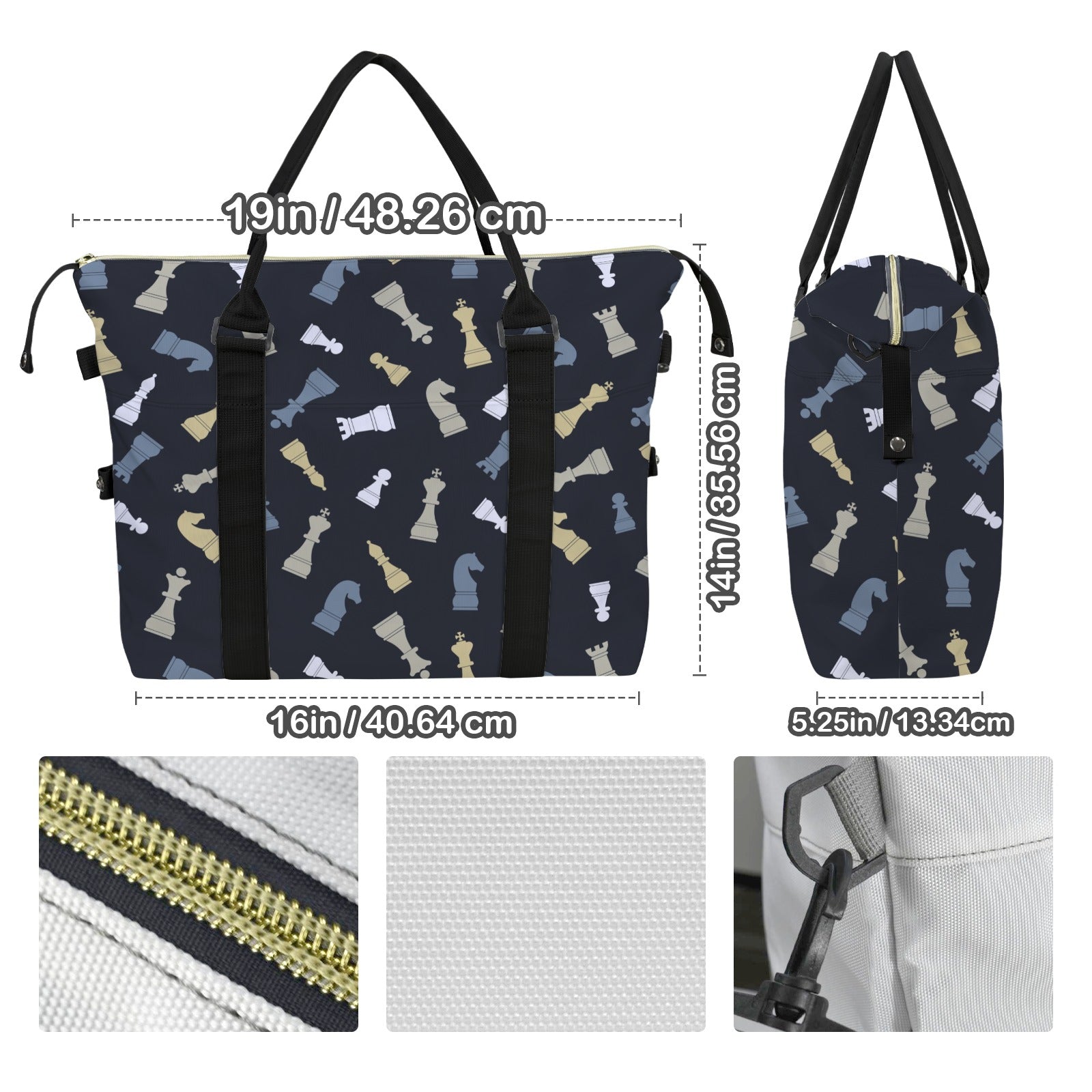 Chess Pattern Duffle Bag-Simple (Model 1715) Duffle Bag-Simple (1715)