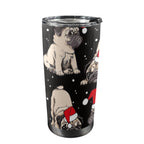 Christmas Dogs - 20oz Mobile Tumbler with Lid (Black Lock) One Size 20oz Travel Mug Christmas Printed Offshore