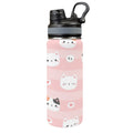 Pink Cats - Insulated Water Bottle with Dual-Use Lid (18oz) One Size Insulated Water Bottle with Dual-Use Lid (18oz) animal Printed Offshore