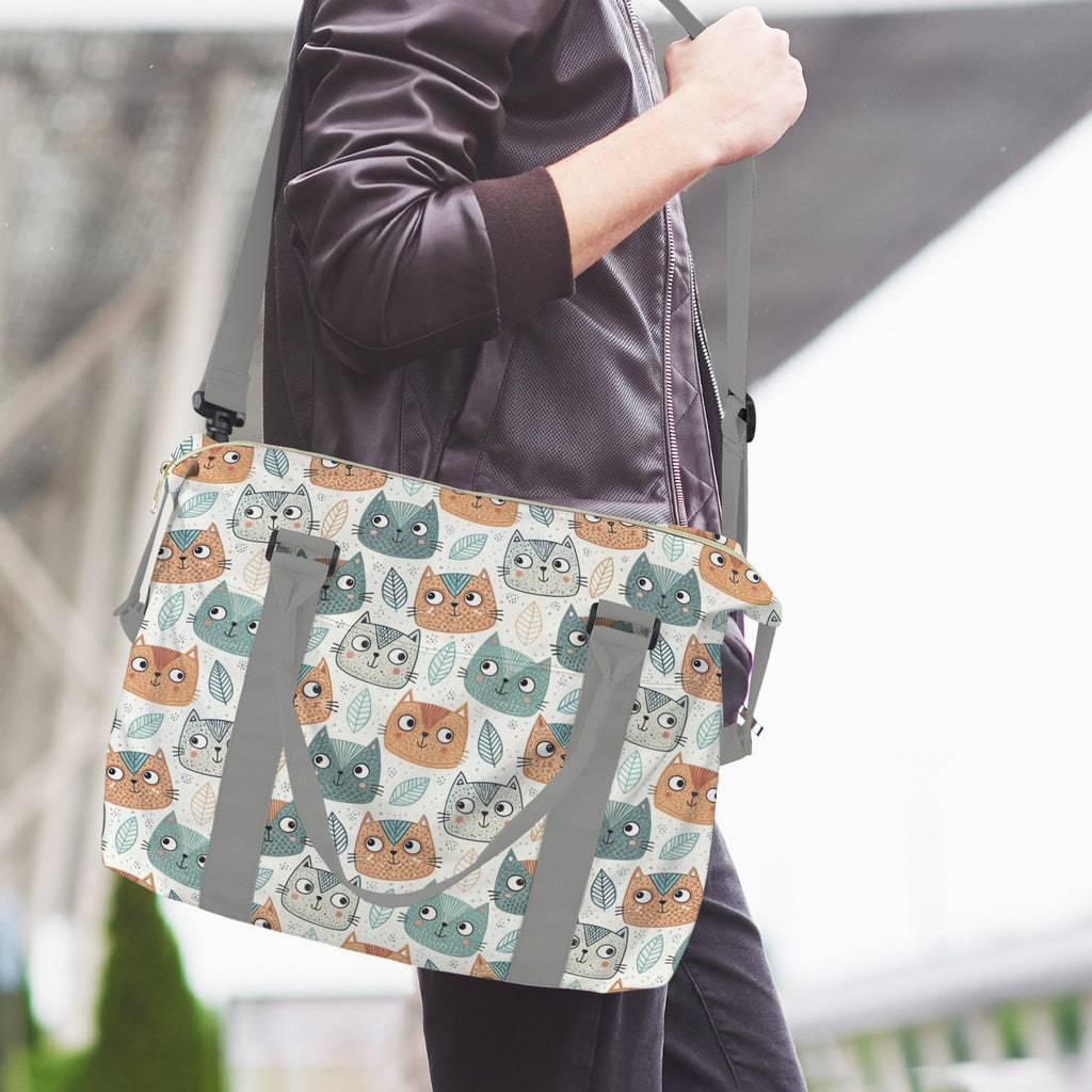 Cute Cat Faces Duffle Bag-Simple (Model 1715) Duffle Bag-Simple (1715)
