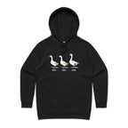 Duck Duck Goose - Womens Hoodie Black Womens Hoodie animal Printed In Australia