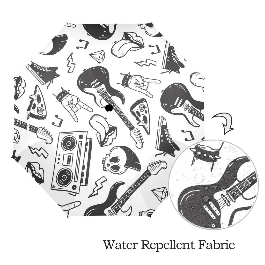 Rock Music - Semi-Automatic Foldable Umbrella (Model U12) Semi-Automatic Foldable Umbrella (U12)