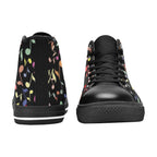 Quavers, Music Notes - Men's High Top Canvas Shoes