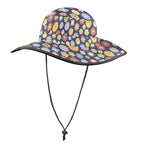 Groovy Flowers Wide Brim Bucket Hat Wide Brim Bucket Hat Plants Printed Offshore Retro