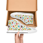 Ladybugs And Rainbows Women's High Top Canvas Shoes Womens Classic High Top Shoes Printed Offshore