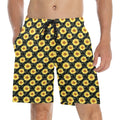 Painted Sunflower Men's Mid-Length Beach Shorts 5XL Men's Mid-Length Beach Shorts Plants Printed Offshore