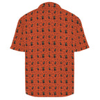 Halloween Black Cats Men's Crinkle Hawaiian Shirt