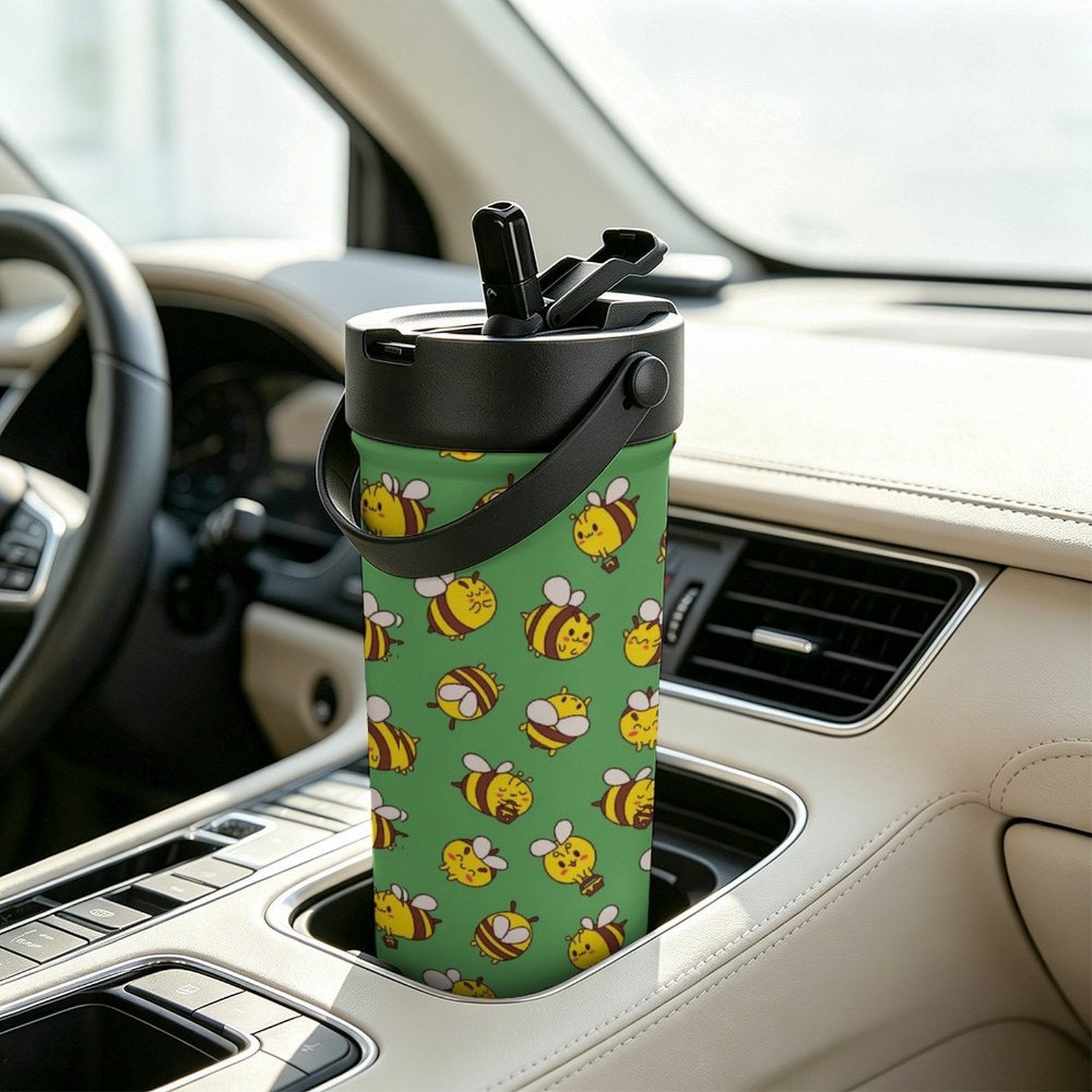Busy Bees 20oz Tea Tumbler with Carry Handle