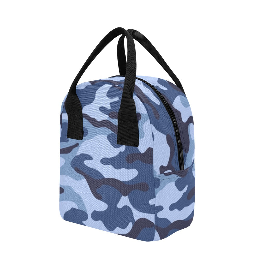 Blue Camouflage - Zipper Lunch Bag Zipper Lunch Bag Printed Offshore