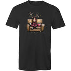 Reindeer, Christmas Movies Watching T-shirt - Mens T-Shirt