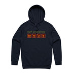 Self Proclaimed Genius - Mens Hoodie Navy Mens Hoodie Printed In Australia Science