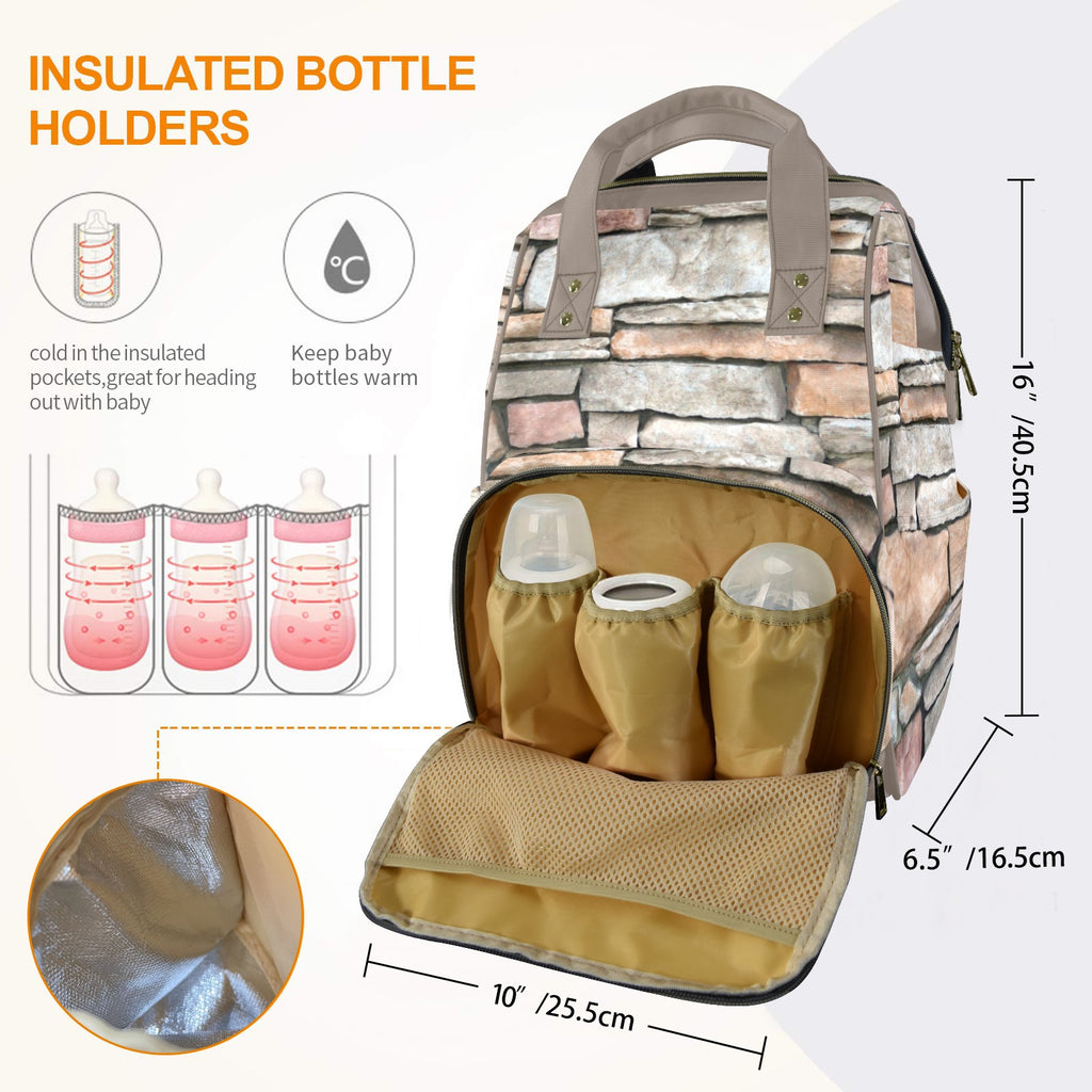 Stone Wall - Multi-Function Backpack, Nappy / Diaper Bag