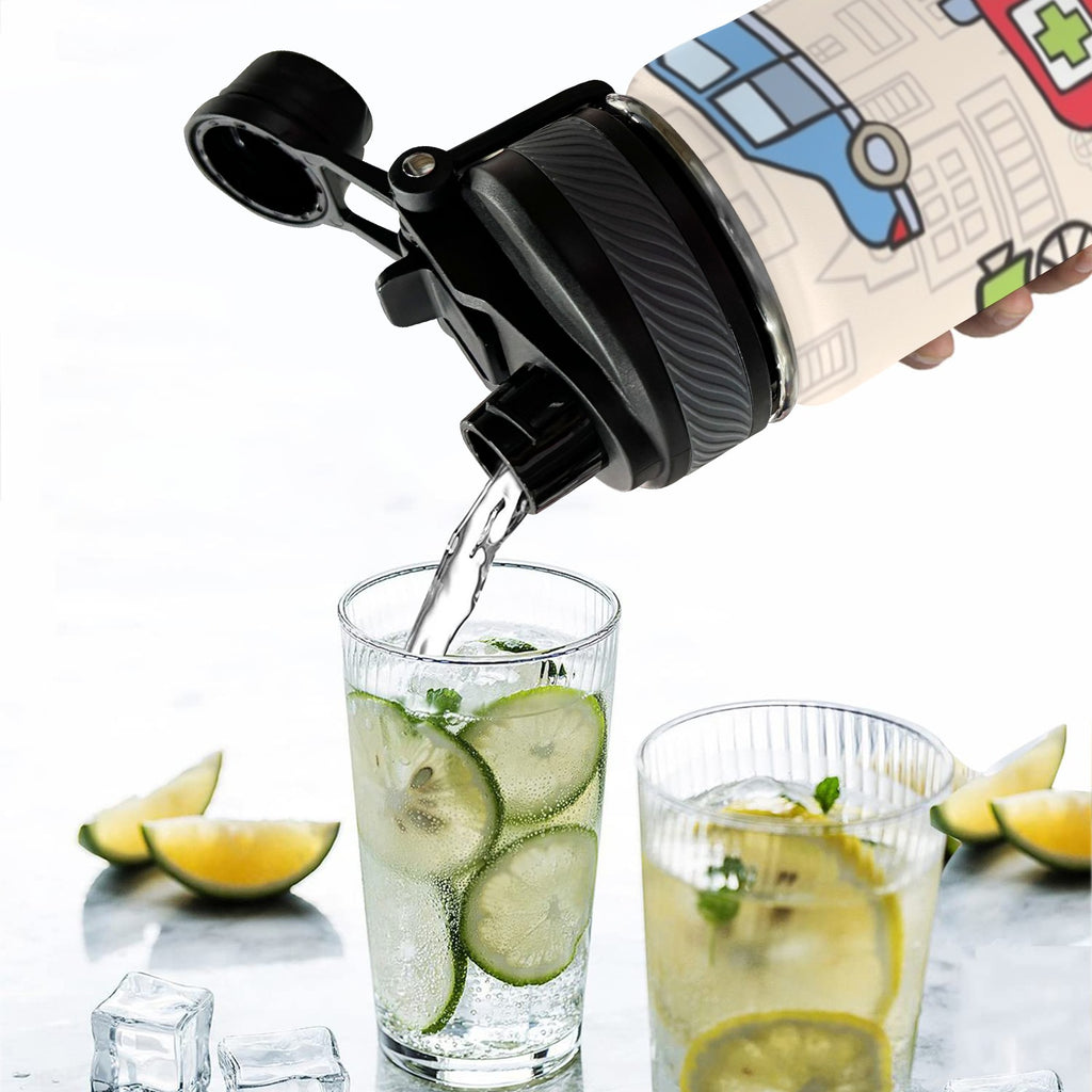 Kids Cars - Insulated Water Bottle with Dual-Use Lid (18oz) Insulated Water Bottle with Dual-Use Lid (18oz) Printed Offshore