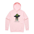 Guitarist Alien Abduction, At Least I Have My Guitar - Mens Hoodie Pink Mens Hoodie Music Printed In Australia Sci Fi