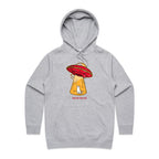 UFO, Here For The Cats - Womens Hoodie Grey Marle Womens Hoodie animal Printed In Australia Sci Fi