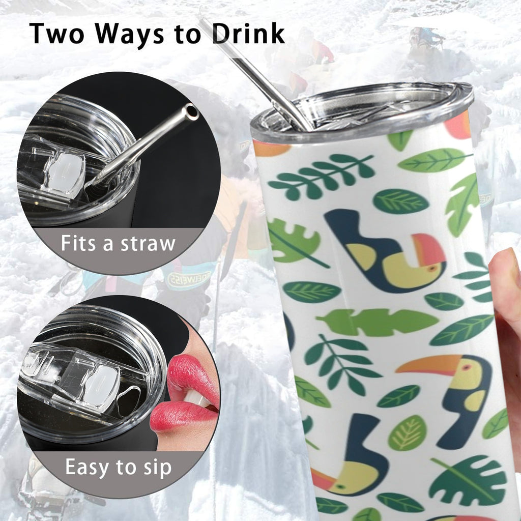 Toucans 20oz Tall Skinny Tumbler with Lid and Straw