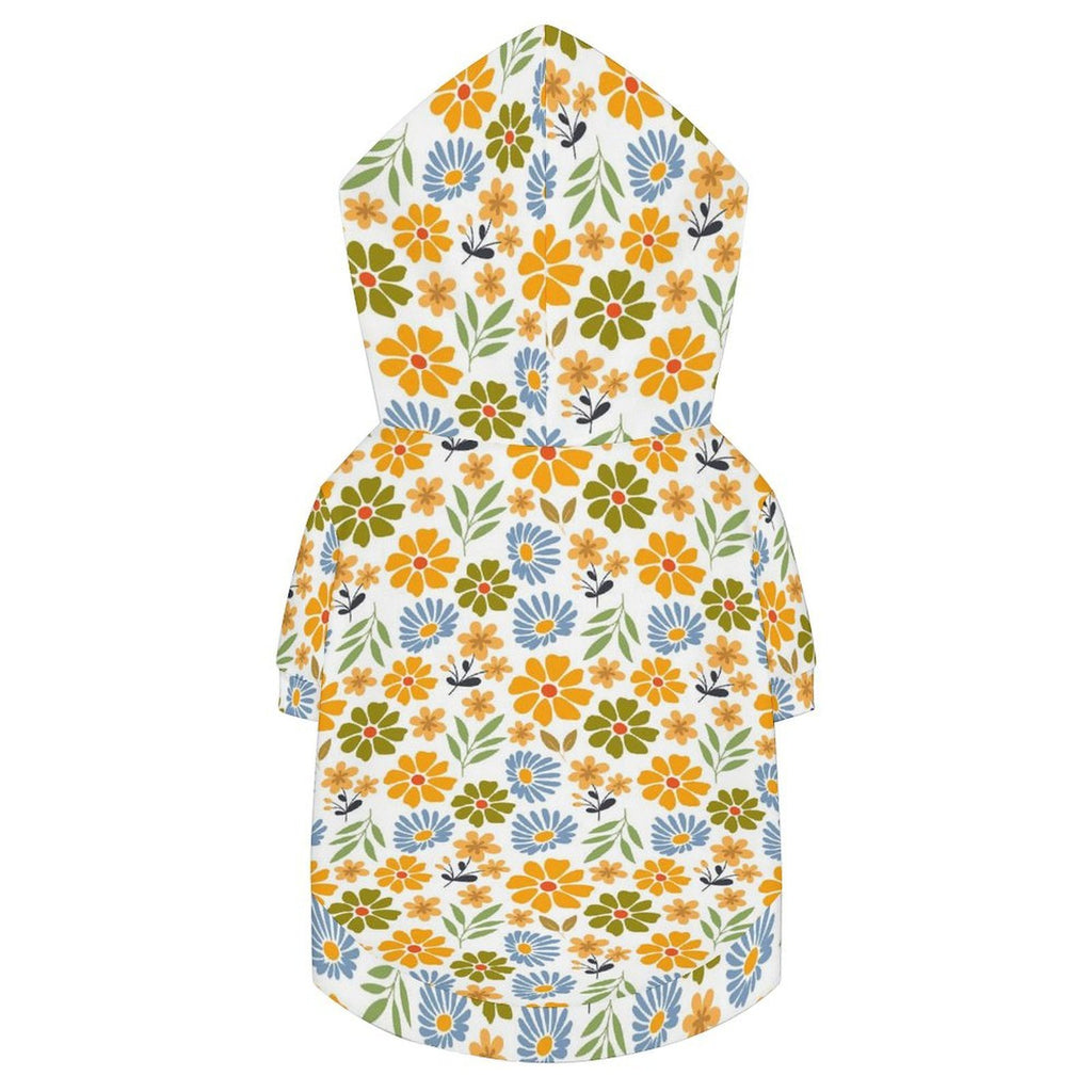 Retro Boho Flower Pet Hoodie (Small Size)