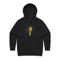 Retro Microphone Women's AS Colour Hoodie Black Womens Hoodie Music Printed In Australia Retro