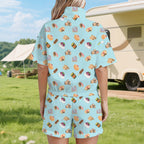 Classic Aussie Food Icons Women's Windbreaker Short Set