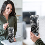 Guitar Black Swirl - 20oz Tall Skinny Tumbler with Lid and Straw