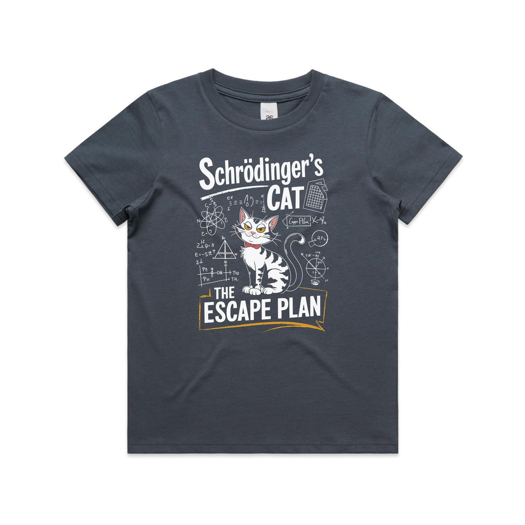 Schrodinger's Cat The Escape Plan Kids AS Colour T-shirt