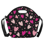 Pink Hearts - Neoprene Lunch Bag/Large (Model 1669) Neoprene Lunch Bag Love Printed Offshore