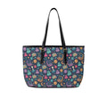 Space Arcade PU Leather Tote Bag Large One Size Leather Tote Bag-Large Games Printed Offshore Retro Space