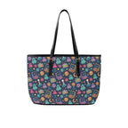 Space Arcade PU Leather Tote Bag Large One Size Leather Tote Bag-Large Games Printed Offshore Retro Space