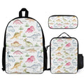 Dinosaur Garden Three Piece Backpack Set white One size Three Piece Backpack Set Printed Offshore