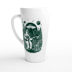 Alien And Bigfoot Play Guitar - White Latte 17oz Ceramic Mug Default Title Latte Mug Globally Fulfilled Music Sci Fi