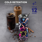 Floral In The Abstract - 20oz Tall Skinny Tumbler with Lid and Straw