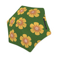 Yellow Flowers On Green Kids Safe Round Corner Umbrella