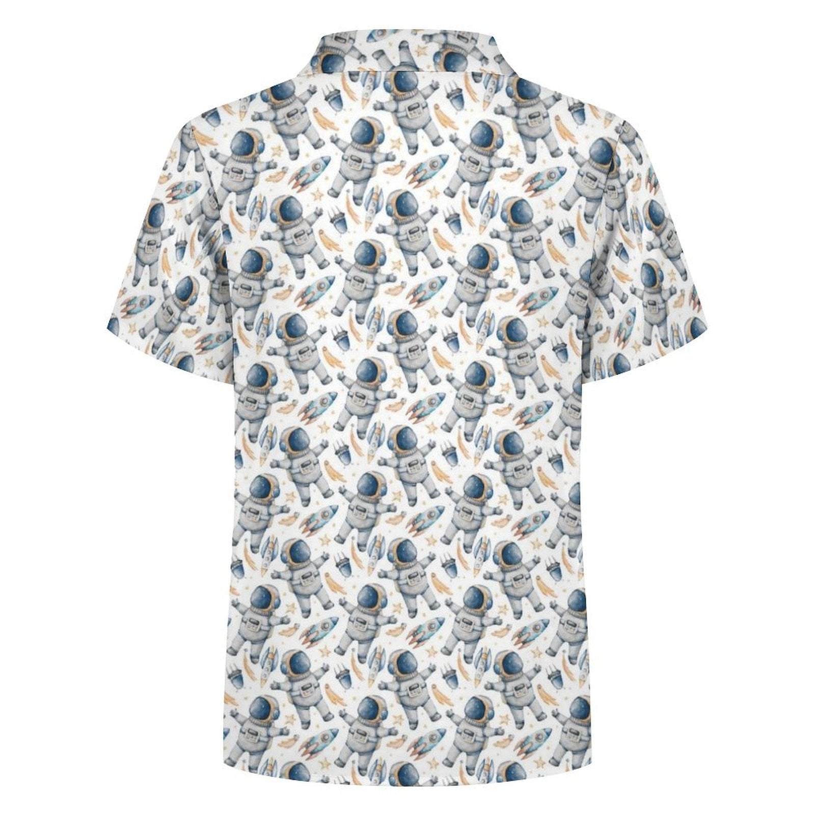 Astronauts And UFO's Kids Cotton Short Sleeve Shirt