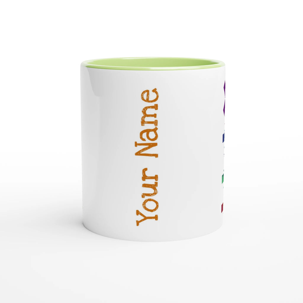 Personalise - Maths Symbols - White 11oz Ceramic Mug Personalised Mug customise Globally Fulfilled Maths personalise Science