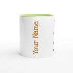 Personalise - Maths Symbols - White 11oz Ceramic Mug Personalised Mug customise Globally Fulfilled Maths personalise Science