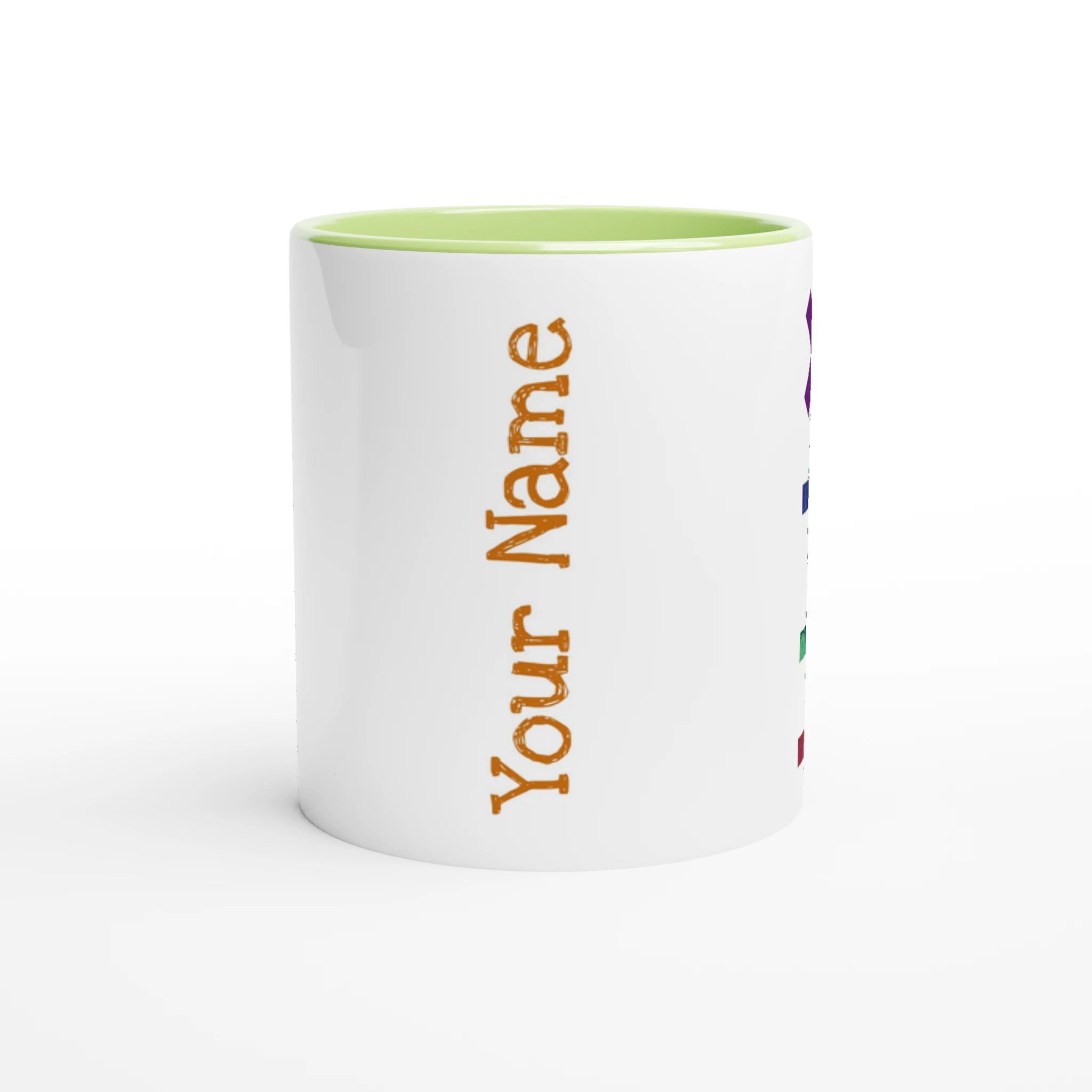Personalise - Maths Symbols - White 11oz Ceramic Mug Personalised Mug customise Globally Fulfilled Maths personalise Science