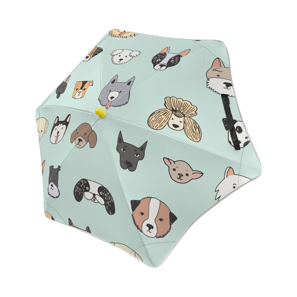 Dog Faces Kids Safe Round Corner Umbrella One Size Kids Safe Round Corner Umbrella animal Printed Offshore