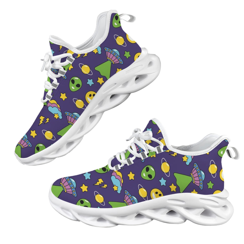 Groovy Alien And UFO Women's Twisted Sole Sneakers