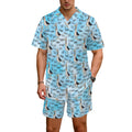 Dad Seagull Men's Hawaiian Shirt & Shorts Set Men's Hawaiian Shirt & Shorts Set animal Dad Printed Offshore