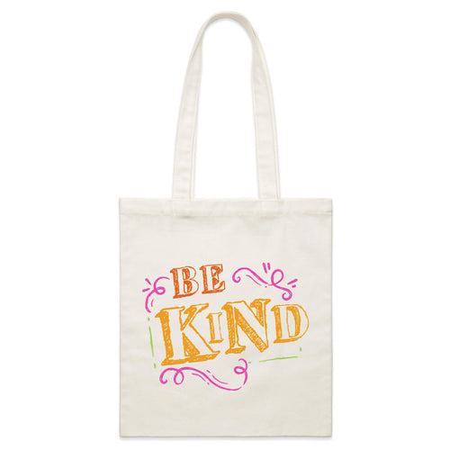 Be Kind - Parcel Canvas Tote Bag Default Title Small Tote Bag Kindness Printed In Australia