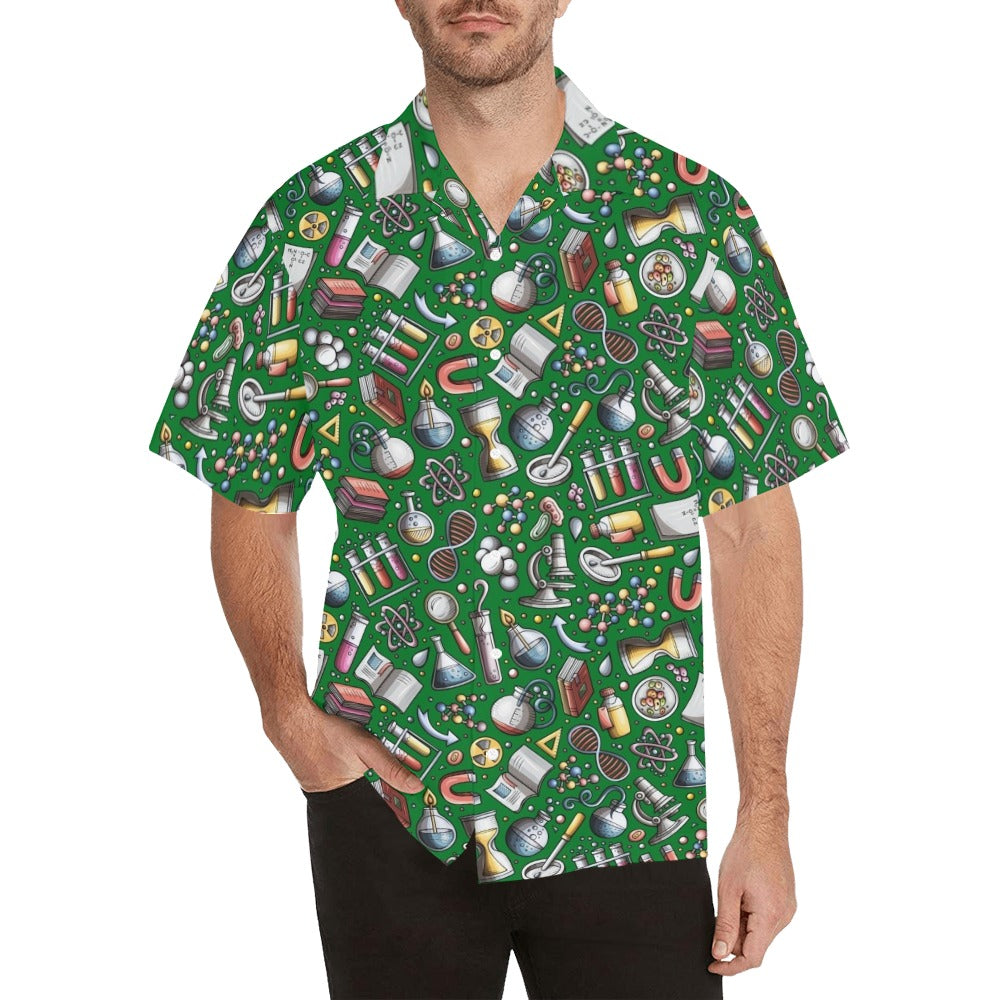 Science Love Mens Hawaiian Shirt Mens Hawaiian Shirt Printed Offshore