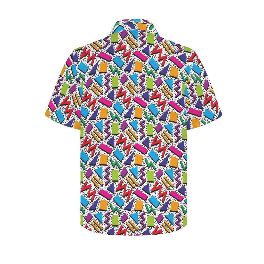 Graphic 80's Men's Short Sleeve Hawaiian Shirt Men's Hawaiian Shirt (New) Printed Offshore Retro