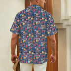 Music Instruments Men's Short Sleeve Hawaiian Shirt Men's Hawaiian Shirt (New) Music Printed Offshore
