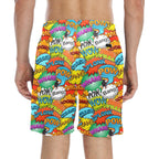 Comic Book 2 Men's Mid-Length Beach Shorts Men's Mid-Length Beach Shorts comic Printed Offshore