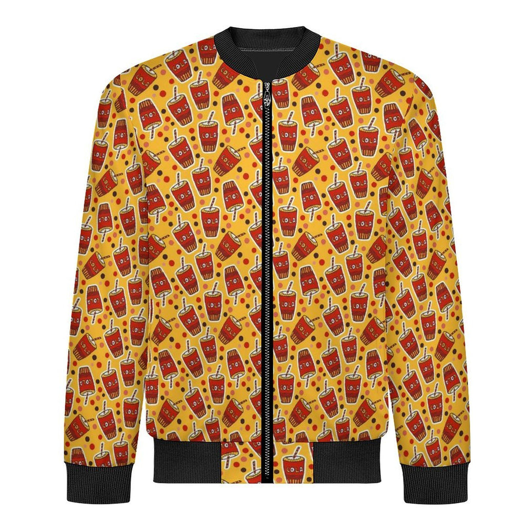 Cola Men's Casual Zip‑Up Bomber Jacket