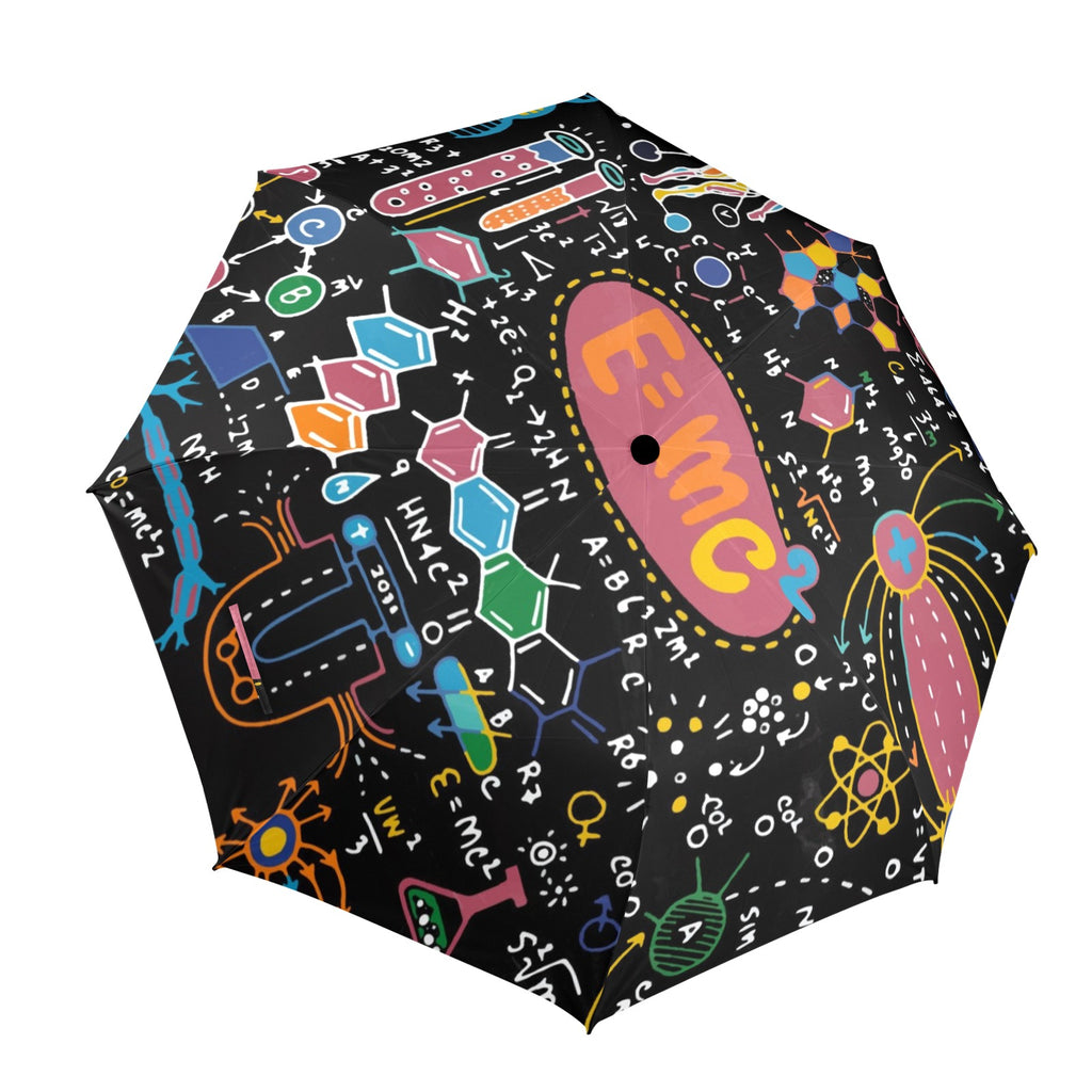 Science Time Blackboard - Semi-Automatic Foldable Umbrella (Model U12) One Size Semi-Automatic Foldable Umbrella (U12)