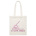 A-Cute Angle, Maths - Parcel Canvas Tote Bag Default Title Small Tote Bag Maths Printed In Australia