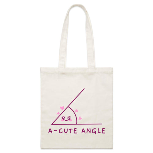 A-Cute Angle, Maths - Parcel Canvas Tote Bag Default Title Small Tote Bag Maths Printed In Australia